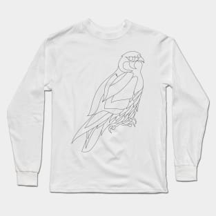 falcon peregrine in eagle eyes art zentangle wings Long Sleeve T-Shirt